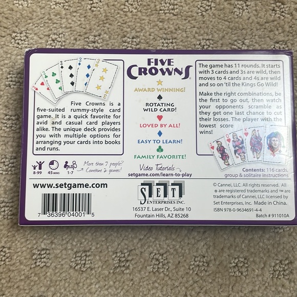 Five crowns card game - Picture 3 of 3